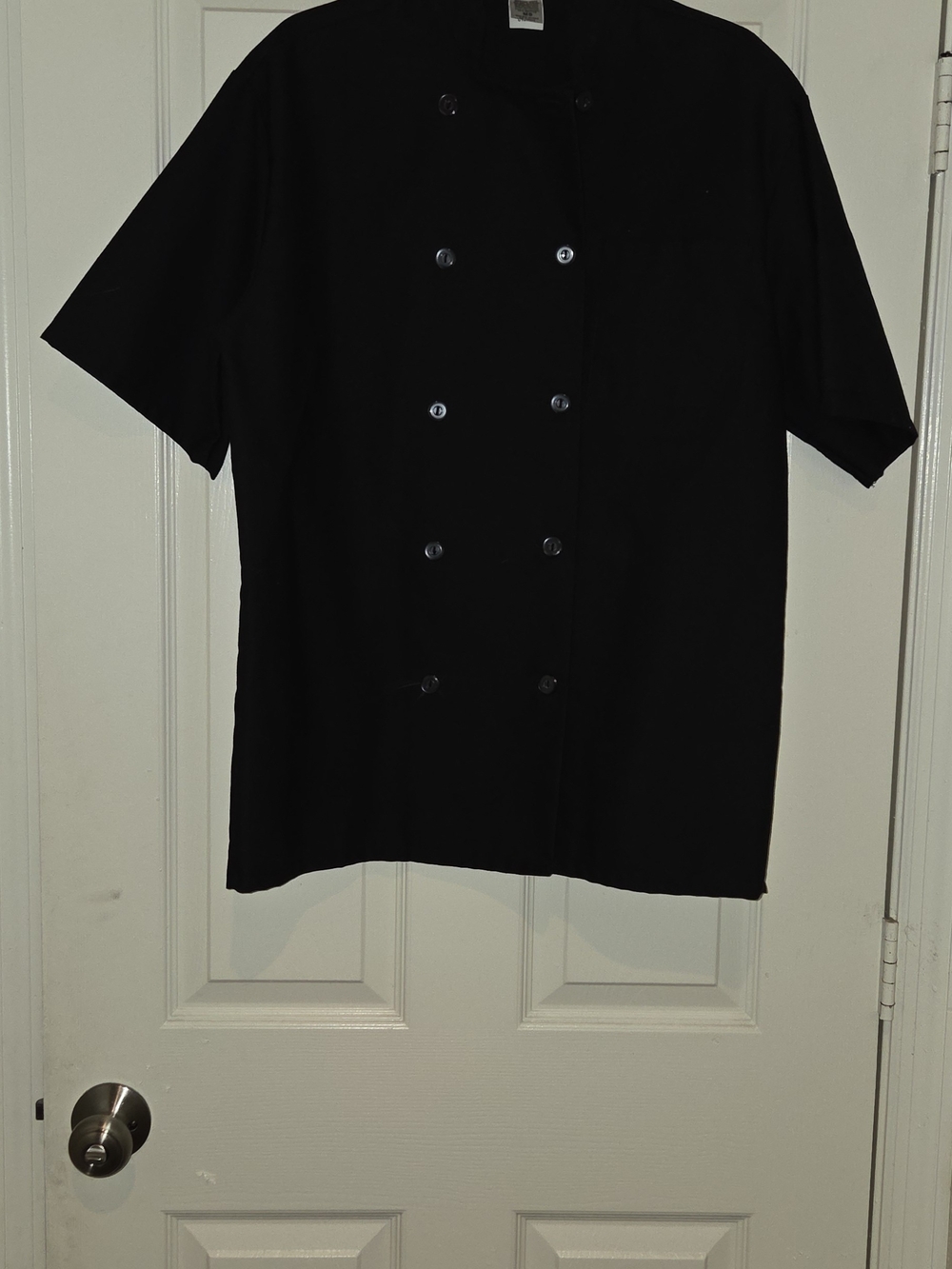 Men's Black Short-Sleeve Chef Jacket - Professional Kitchen Coat